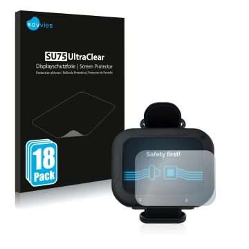 Parte frontal de un envase de producto con el logotipo de la marca Savvies. Al lado se muestra el dispositivo Aqualung i770R c
