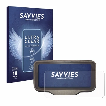 Parte frontal de un envase de producto con el logotipo de la marca Savvies. Al lado se muestra el dispositivo Horwin SK3 con s