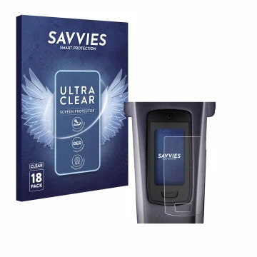 Parte frontal de un envase de producto con el logotipo de la marca Savvies. Al lado se muestra el dispositivo TQ HPR50 E-Bike 