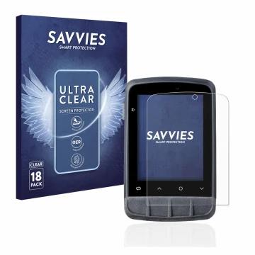 Parte frontal de un envase de producto con el logotipo de la marca Savvies. Al lado se muestra el dispositivo Giant Dash L200 