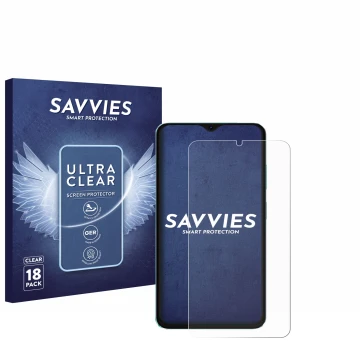 Parte frontal de un envase de producto con el logotipo de la marca Savvies. Al lado se muestra el dispositivo Oscal C70 con su