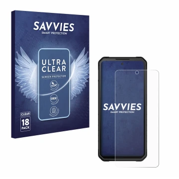 Parte frontal de un envase de producto con el logotipo de la marca Savvies. Al lado se muestra el dispositivo iiiF150 Raptor c