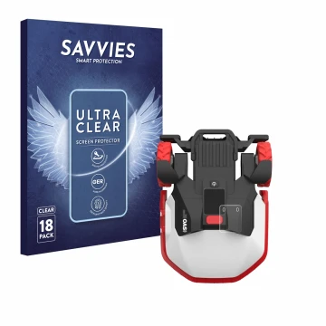 Parte frontal de un envase de producto con el logotipo de la marca Savvies. Al lado se muestra el dispositivo Kress Mission Me