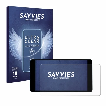 Parte frontal de un envase de producto con el logotipo de la marca Savvies. Al lado se muestra el dispositivo Zontes 350D con 