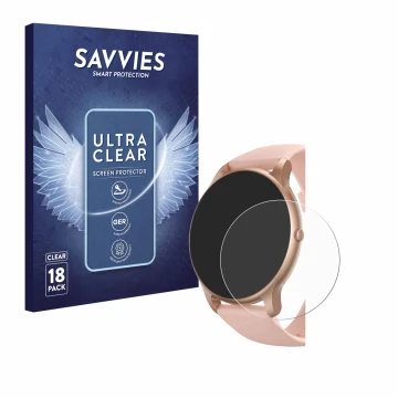 Parte frontal de un envase de producto con el logotipo de la marca Savvies. Al lado se muestra el dispositivo Parsonver SR1 1.
