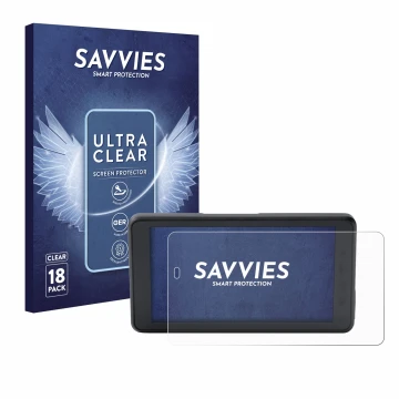 Parte frontal de un envase de producto con el logotipo de la marca Savvies. Al lado se muestra el dispositivo BMW ConnectedRid