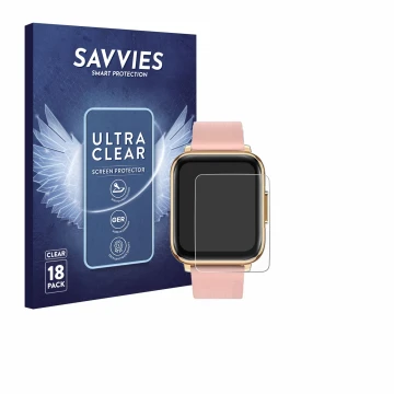 Parte frontal de un envase de producto con el logotipo de la marca Savvies. Al lado se muestra el dispositivo FMK IP68 1.7