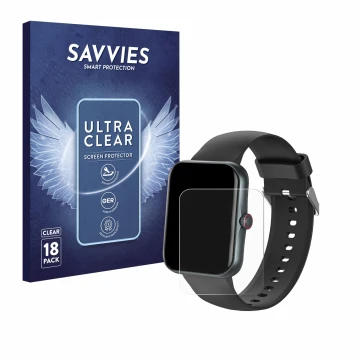 Parte frontal de un envase de producto con el logotipo de la marca Savvies. Al lado se muestra el dispositivo Pthtechus S80K c
