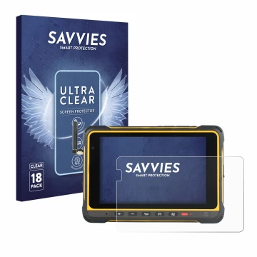 Parte frontal de un envase de producto con el logotipo de la marca Savvies. Al lado se muestra el dispositivo AIR3 7.3 con su 