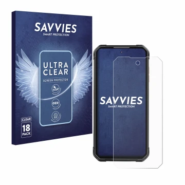 Parte frontal de un envase de producto con el logotipo de la marca Savvies. Al lado se muestra el dispositivo iiiF150 B2 Pro c