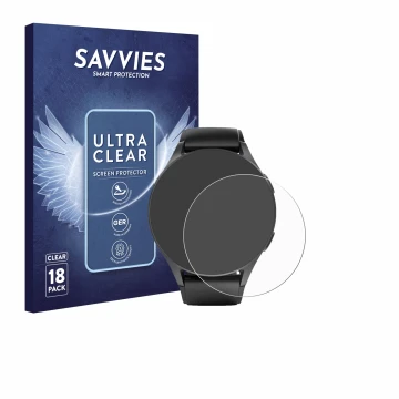 Parte frontal de un envase de producto con el logotipo de la marca Savvies. Al lado se muestra el dispositivo Hama 8900 (42 mm