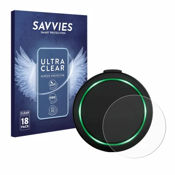 Parte frontal de un envase de producto con el logotipo de la marca Savvies. Al lado se muestra el dispositivo OOONO CO-Driver 