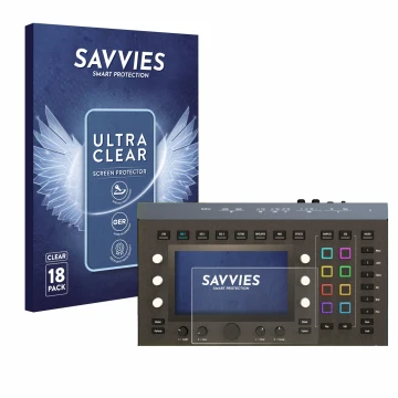 Parte frontal de un envase de producto con el logotipo de la marca Savvies. Al lado se muestra el dispositivo Waldorf Iridium 