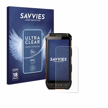Parte frontal de un envase de producto con el logotipo de la marca Savvies. Al lado se muestra el dispositivo iDTronic C9 RED 