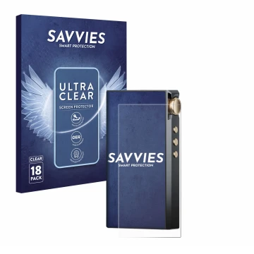 Parte frontal de un envase de producto con el logotipo de la marca Savvies. Al lado se muestra el dispositivo Cayin N3-Ultra c