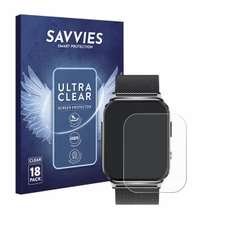 Parte frontal de un envase de producto con el logotipo de la marca Savvies. Al lado se muestra el dispositivo Kardena Care Pro