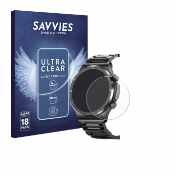 Parte frontal de un envase de producto con el logotipo de la marca Savvies. Al lado se muestra el dispositivo Powerwill Smartw