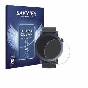Parte frontal de un envase de producto con el logotipo de la marca Savvies. Al lado se muestra el dispositivo Nothing CMF Watc
