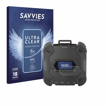 Parte frontal de un envase de producto con el logotipo de la marca Savvies. Al lado se muestra el dispositivo Texa TXT MULTIHU