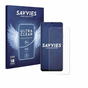 Parte frontal de un envase de producto con el logotipo de la marca Savvies. Al lado se muestra el dispositivo realme Note 60 4