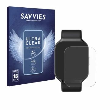 Parte frontal de un envase de producto con el logotipo de la marca Savvies. Al lado se muestra el dispositivo HOIFA P98 1.96