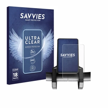 Parte frontal de un envase de producto con el logotipo de la marca Savvies. Al lado se muestra el dispositivo Joyor S5 V1 con 