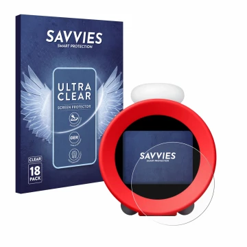 Parte frontal de un envase de producto con el logotipo de la marca Savvies. Al lado se muestra el dispositivo Nintendo Sound C