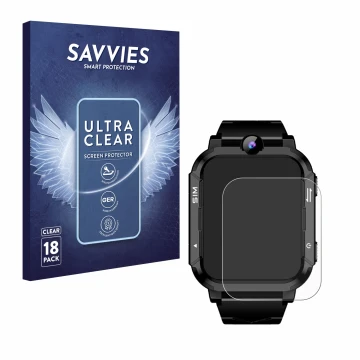 Parte frontal de un envase de producto con el logotipo de la marca Savvies. Al lado se muestra el dispositivo Blackview Z20 Ki