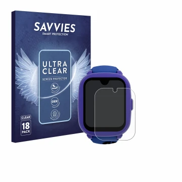 Parte frontal de un envase de producto con el logotipo de la marca Savvies. Al lado se muestra el dispositivo SaveFamily Iconi