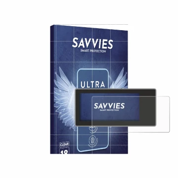 Parte frontal de un envase de producto con el logotipo de la marca Savvies. Al lado se muestra el dispositivo Acta Berg Radio 