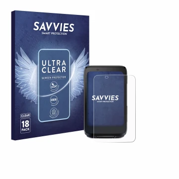 Parte frontal de un envase de producto con el logotipo de la marca Savvies. Al lado se muestra el dispositivo iGPSPORT BiNavi 