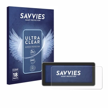 Parte frontal de un envase de producto con el logotipo de la marca Savvies. Al lado se muestra el dispositivo Vantrue Nexus 4 