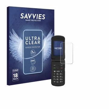 Parte frontal de un envase de producto con el logotipo de la marca Savvies. Al lado se muestra el dispositivo AGM M10 con su p