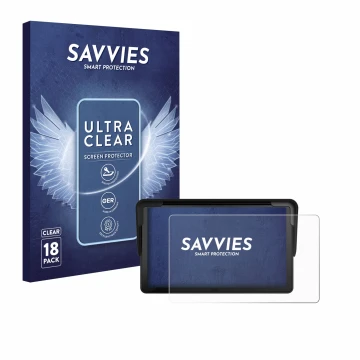 Parte frontal de un envase de producto con el logotipo de la marca Savvies. Al lado se muestra el dispositivo Carpuride V3 7