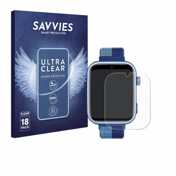 Parte frontal de un envase de producto con el logotipo de la marca Savvies. Al lado se muestra el dispositivo JoJoego 4G Smart