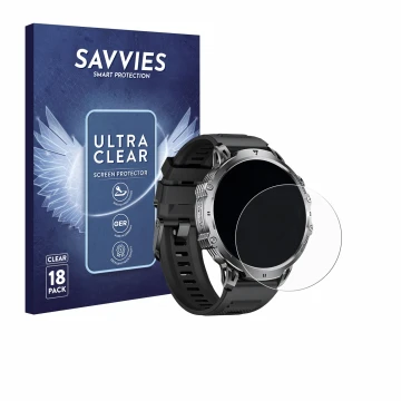 Parte frontal de un envase de producto con el logotipo de la marca Savvies. Al lado se muestra el dispositivo LIGE EF13 1.85