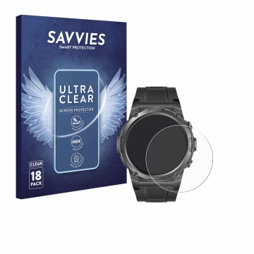 Parte frontal de un envase de producto con el logotipo de la marca Savvies. Al lado se muestra el dispositivo Gard Pro Ultra 3
