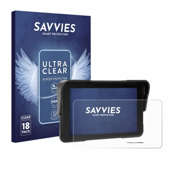 Parte frontal de un envase de producto con el logotipo de la marca Savvies. Al lado se muestra el dispositivo Sixwin P2 5