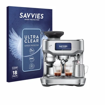 Parte frontal de un envase de producto con el logotipo de la marca Savvies. Al lado se muestra el dispositivo Sage the Oracle 