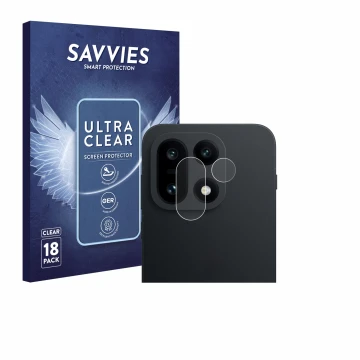 Parte frontal de un envase de producto con el logotipo de la marca Savvies. Al lado se muestra el dispositivo OnePlus 15 (SÓLO