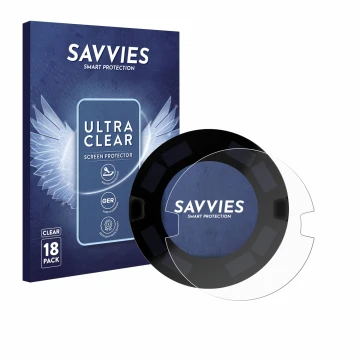 Parte frontal de un envase de producto con el logotipo de la marca Savvies. Al lado se muestra el dispositivo OOONO P-DISC NO3