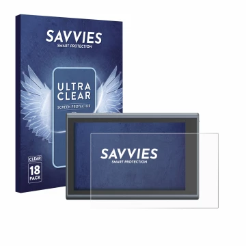 Parte frontal de un envase de producto con el logotipo de la marca Savvies. Al lado se muestra el dispositivo SmallRig Wireles