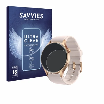 Parte frontal de un envase de producto con el logotipo de la marca Savvies. Al lado se muestra el dispositivo aeac AR01 1.32