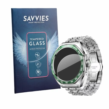 Parte frontal de un envase de producto con el logotipo de la marca Savvies. Al lado se muestra el dispositivo Joyroom JR-FV2 P