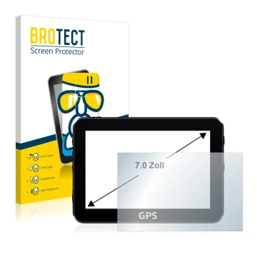 Parte frontal de un envase de producto con el logotipo de la marca BROTECT. Al lado se muestra el dispositivo con su protector