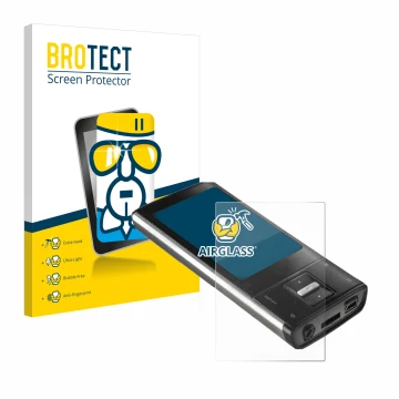 Parte frontal de un envase de producto con el logotipo de la marca BROTECT. Al lado se muestra el dispositivo Intenso Video Sh