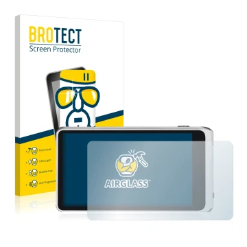 Parte frontal de un envase de producto con el logotipo de la marca BROTECT. Al lado se muestra el dispositivo Samsung Galaxy C