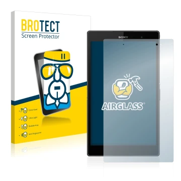 Parte frontal de un envase de producto con el logotipo de la marca BROTECT. Al lado se muestra el dispositivo Sony Xperia Z3 T
