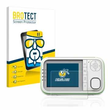 Parte frontal de un envase de producto con el logotipo de la marca BROTECT. Al lado se muestra el dispositivo Belkin Baby 1000