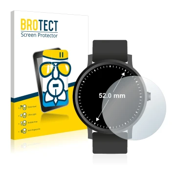 Parte frontal de un envase de producto con el logotipo de la marca BROTECT. Al lado se muestra el dispositivo Relojes (Circula